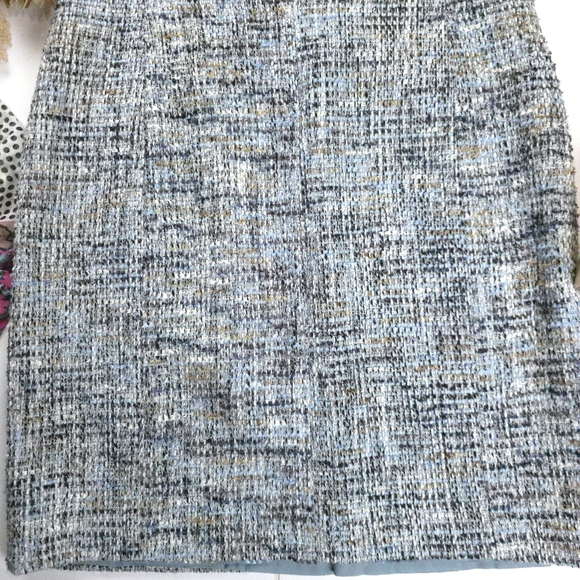 Worth Tweed Weave Blue and Tan Dress Sz 12 - Picture 11 of 14